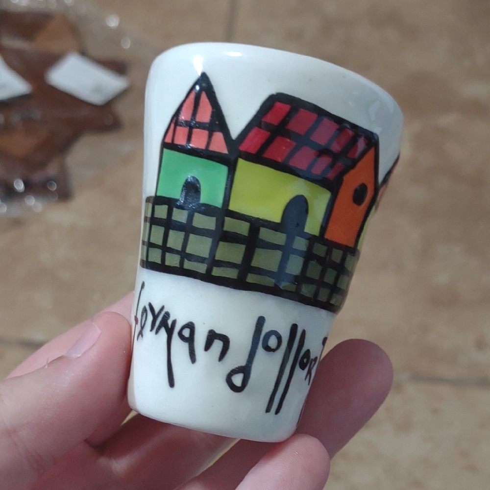 Colorful Ceramic Art Shot Glass From Mexico